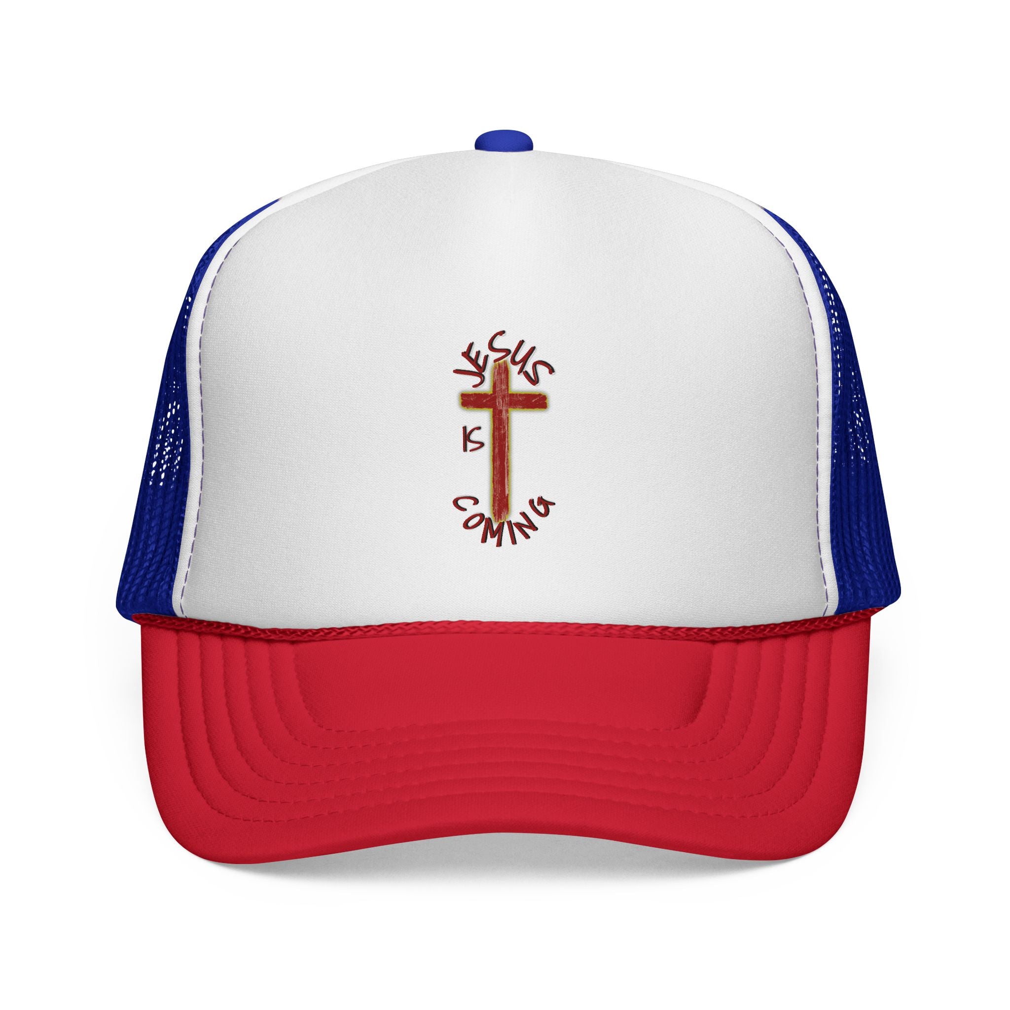Jesus Is Coming Trucker Cap – Christian Cross Mesh Hat