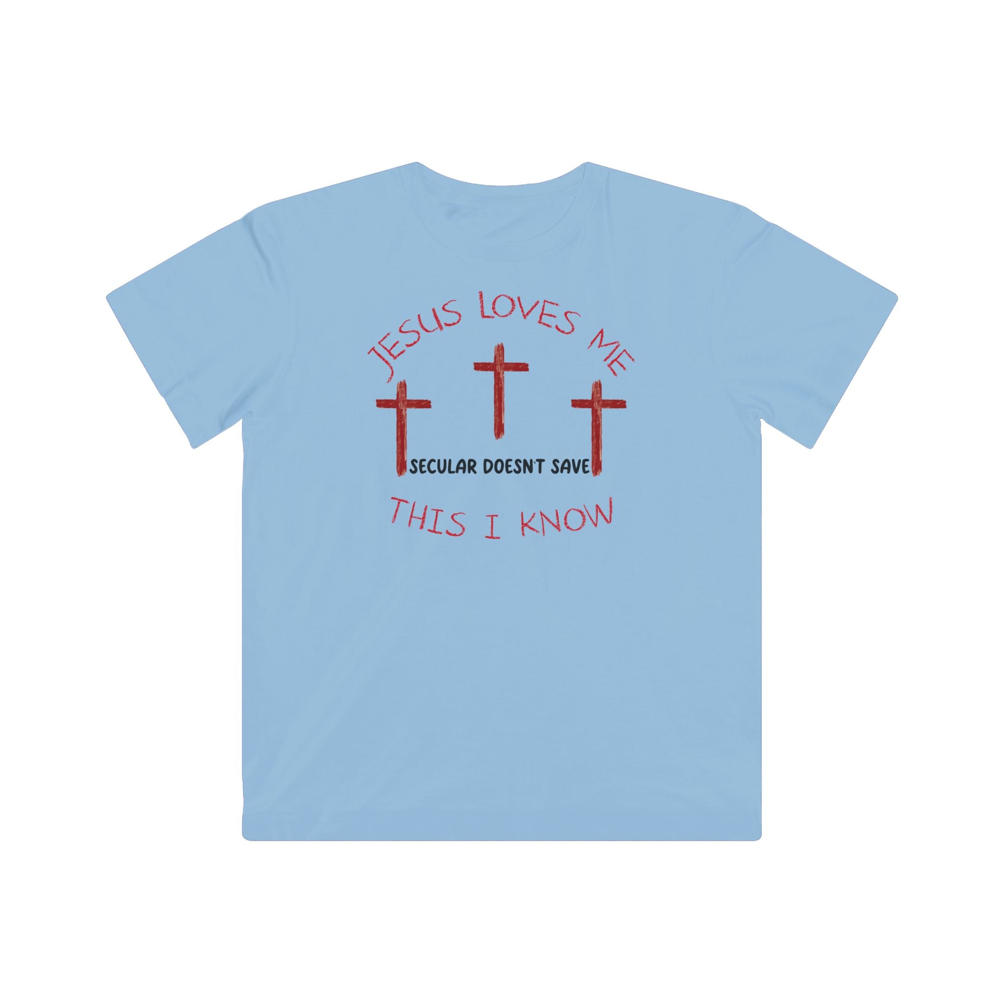 Kids Jersey Tee “Jesus Loves Me” Christian T-Shirt