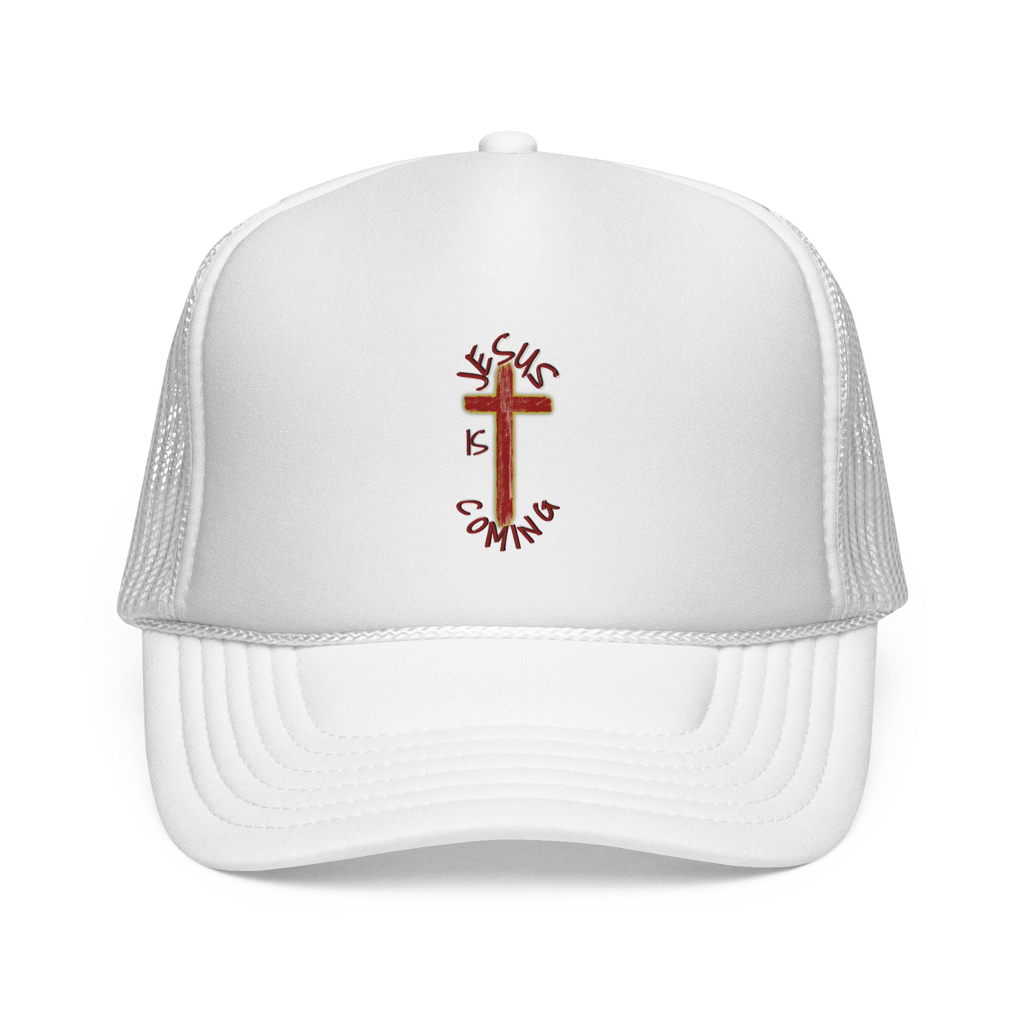 Jesus Is Coming Trucker Cap – Christian Cross Mesh Hat