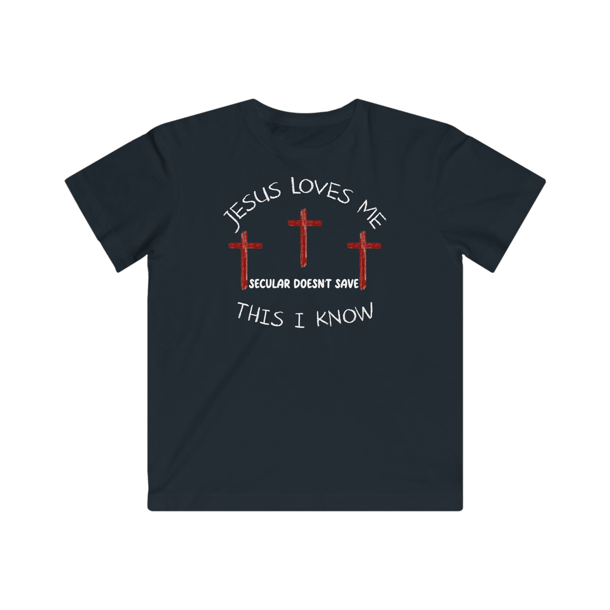 Kids Jersey Tee “Jesus Loves Me” Christian T-Shirt