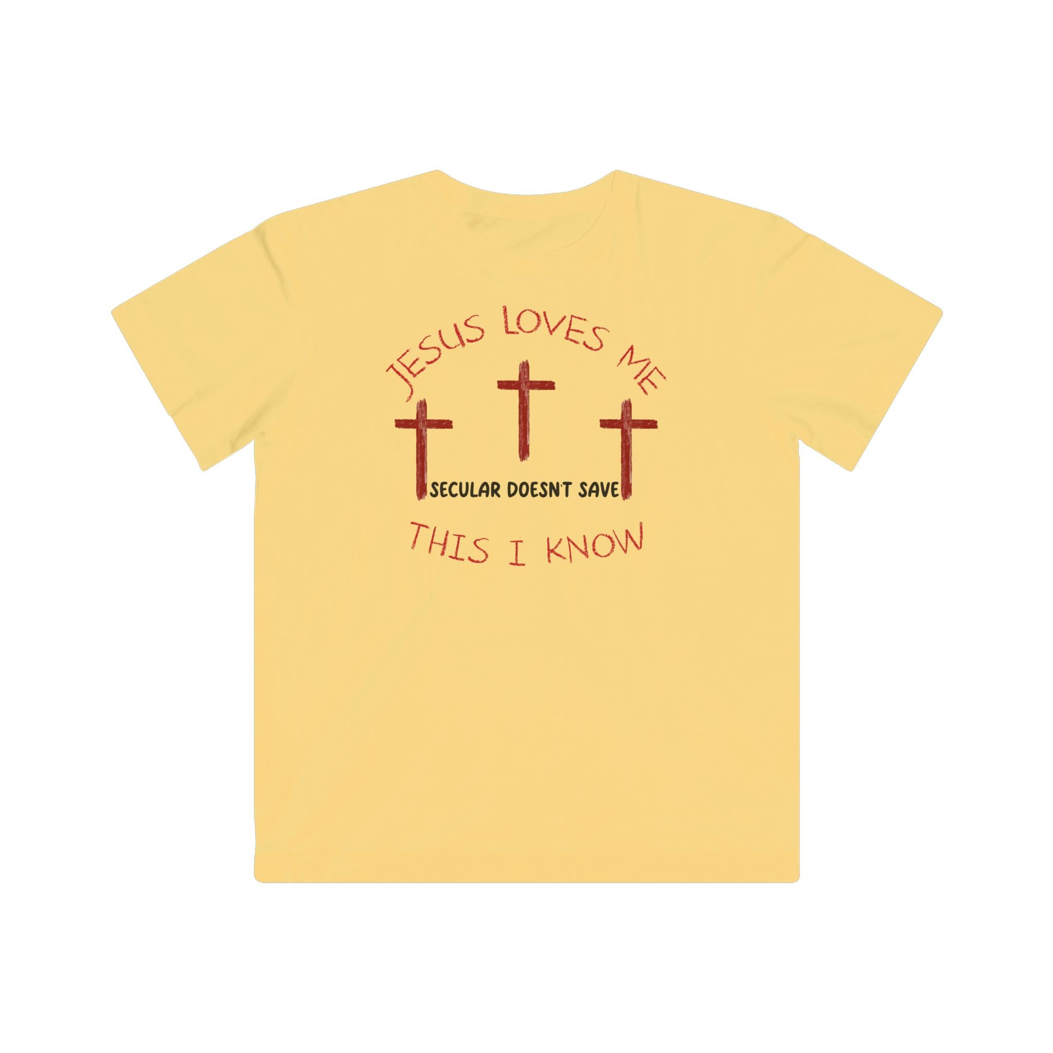 Kids Jersey Tee “Jesus Loves Me” Christian T-Shirt