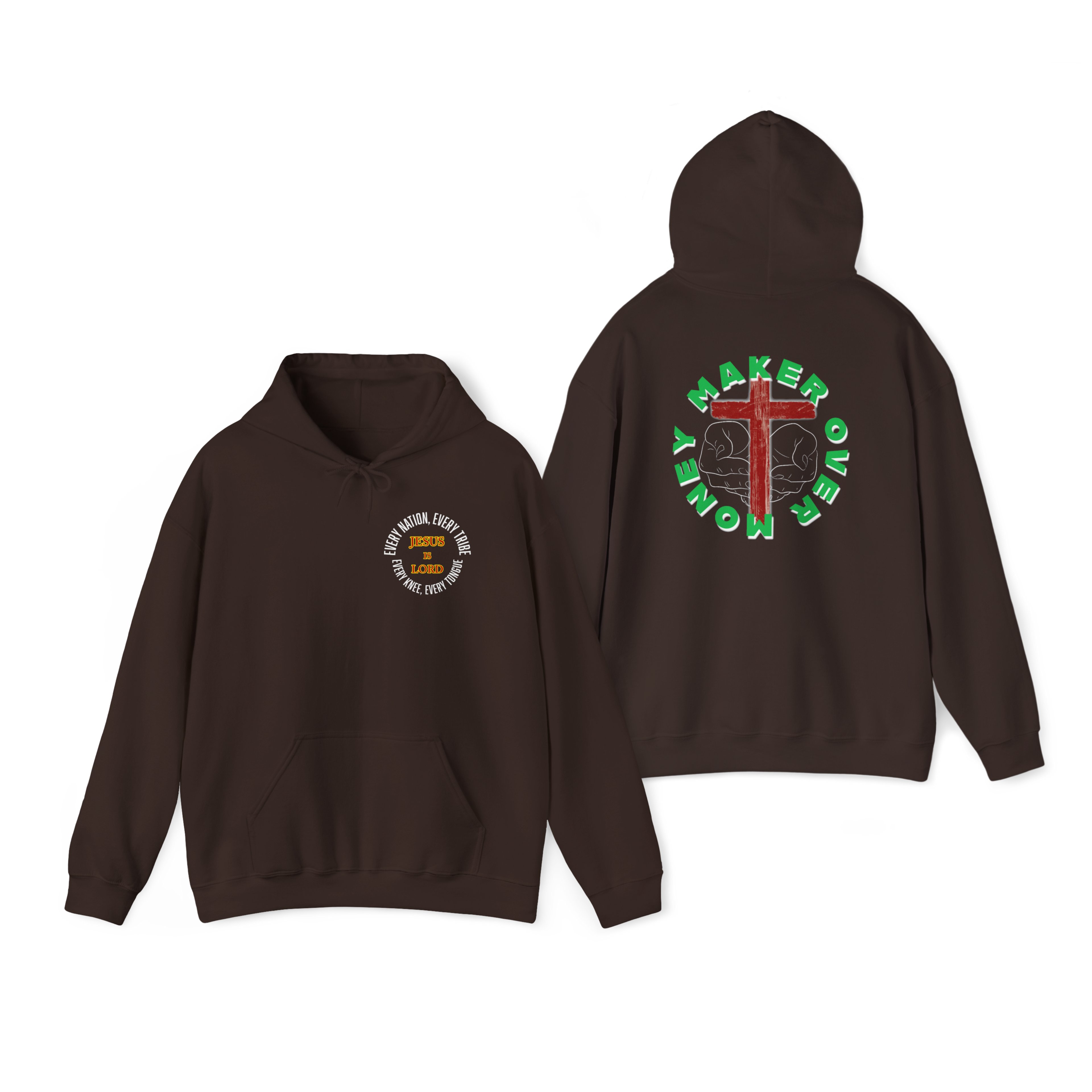 Kingdom First Hoodie – Jesus Is Lord / Maker Over Money