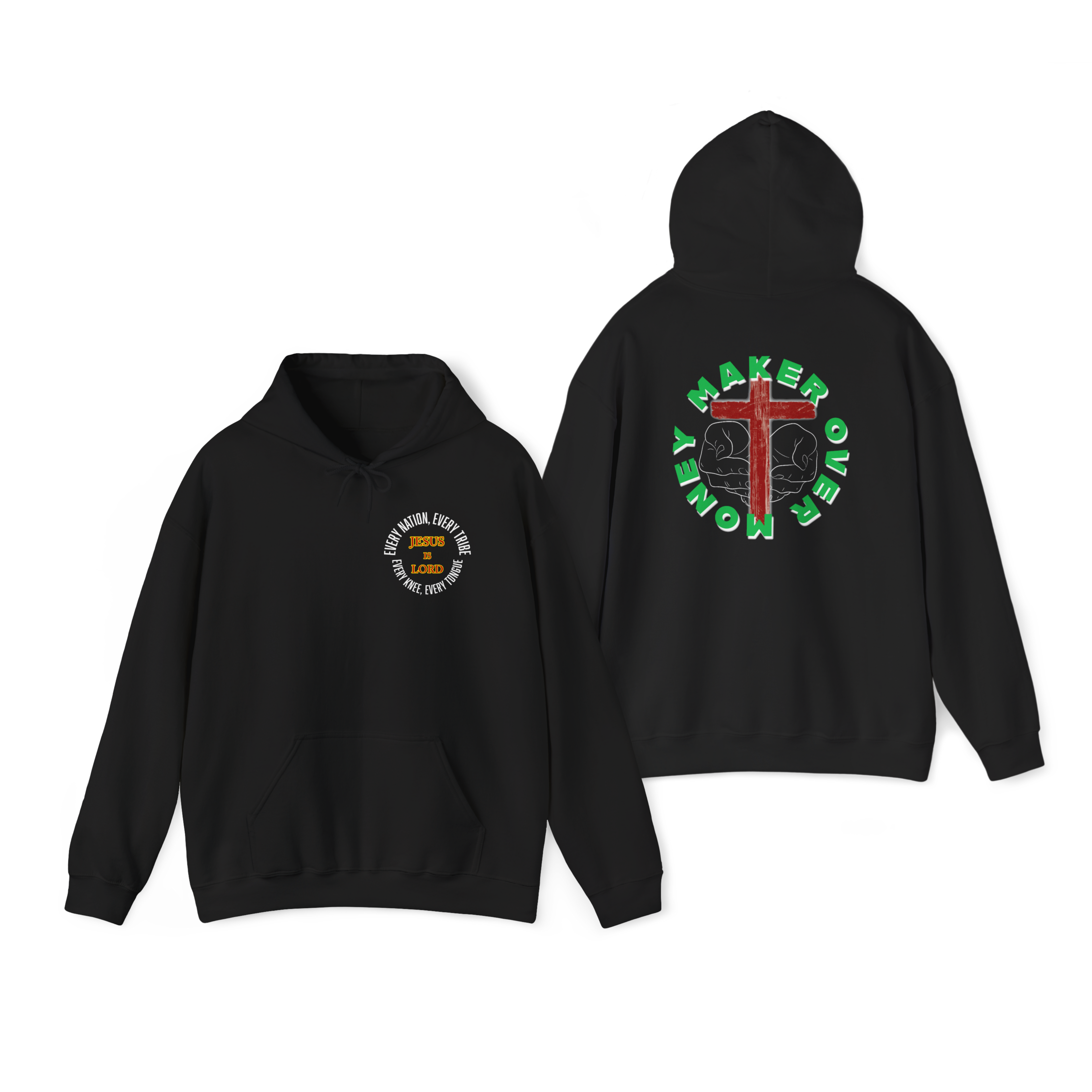 Kingdom First Hoodie – Jesus Is Lord / Maker Over Money