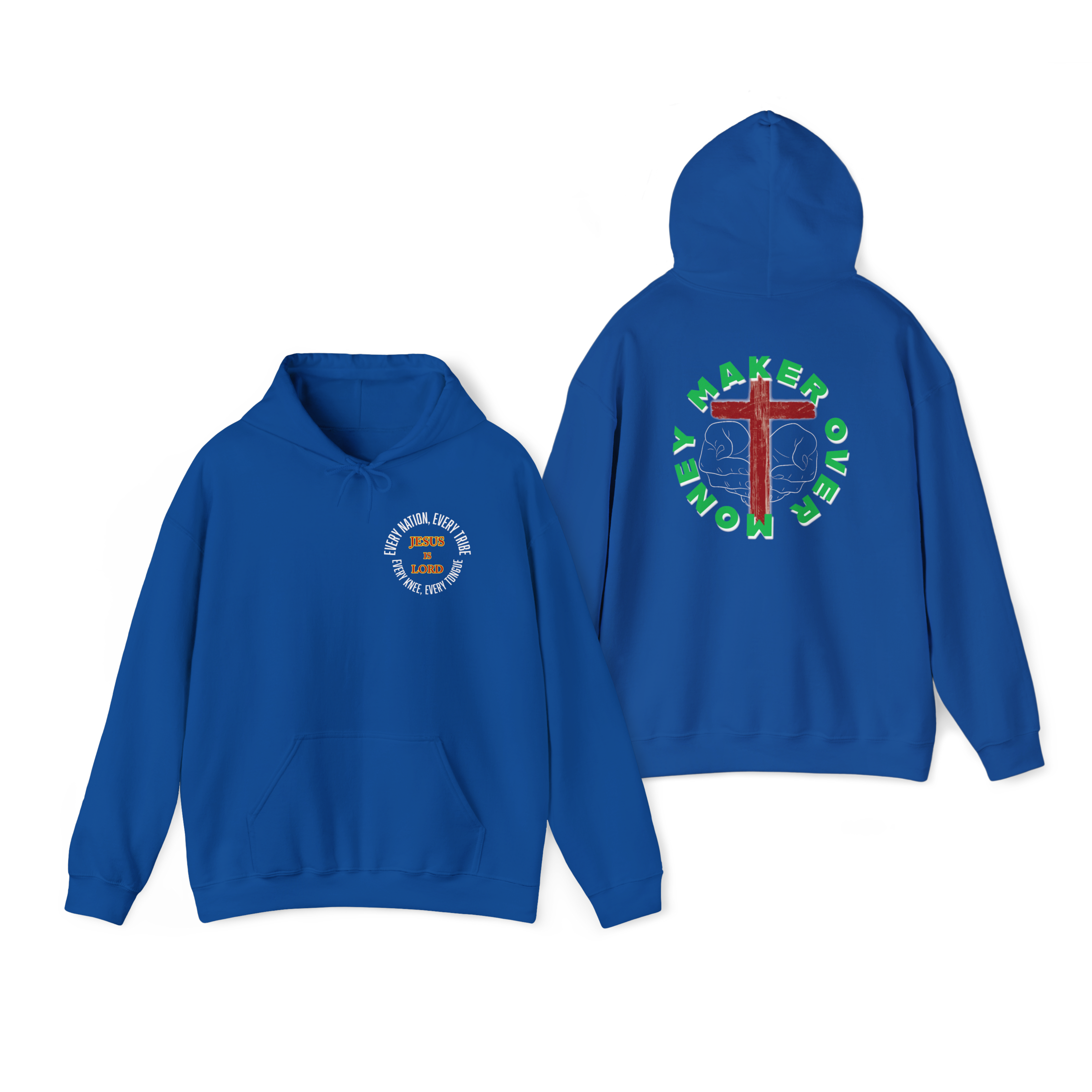 Kingdom First Hoodie – Jesus Is Lord / Maker Over Money