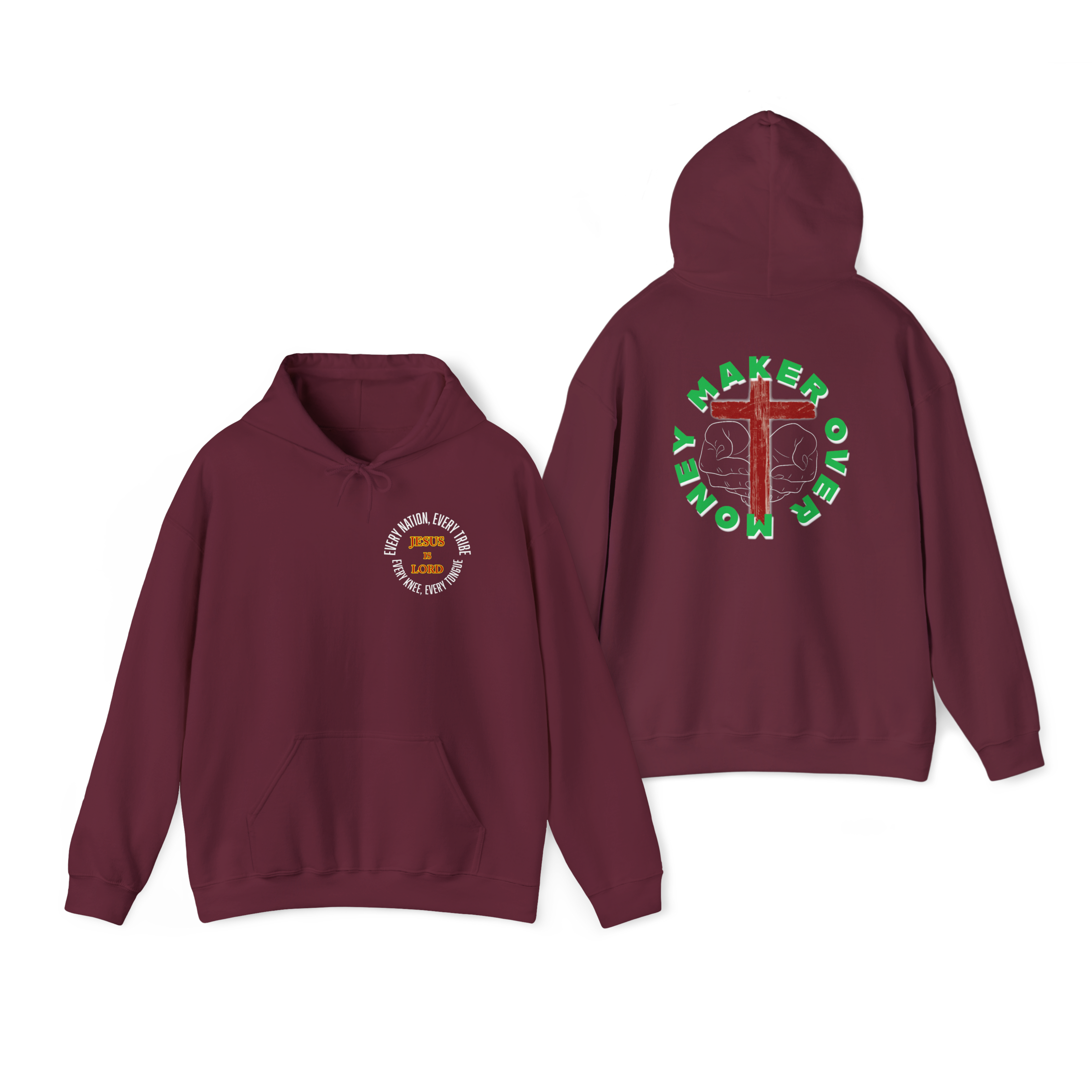 Kingdom First Hoodie – Jesus Is Lord / Maker Over Money
