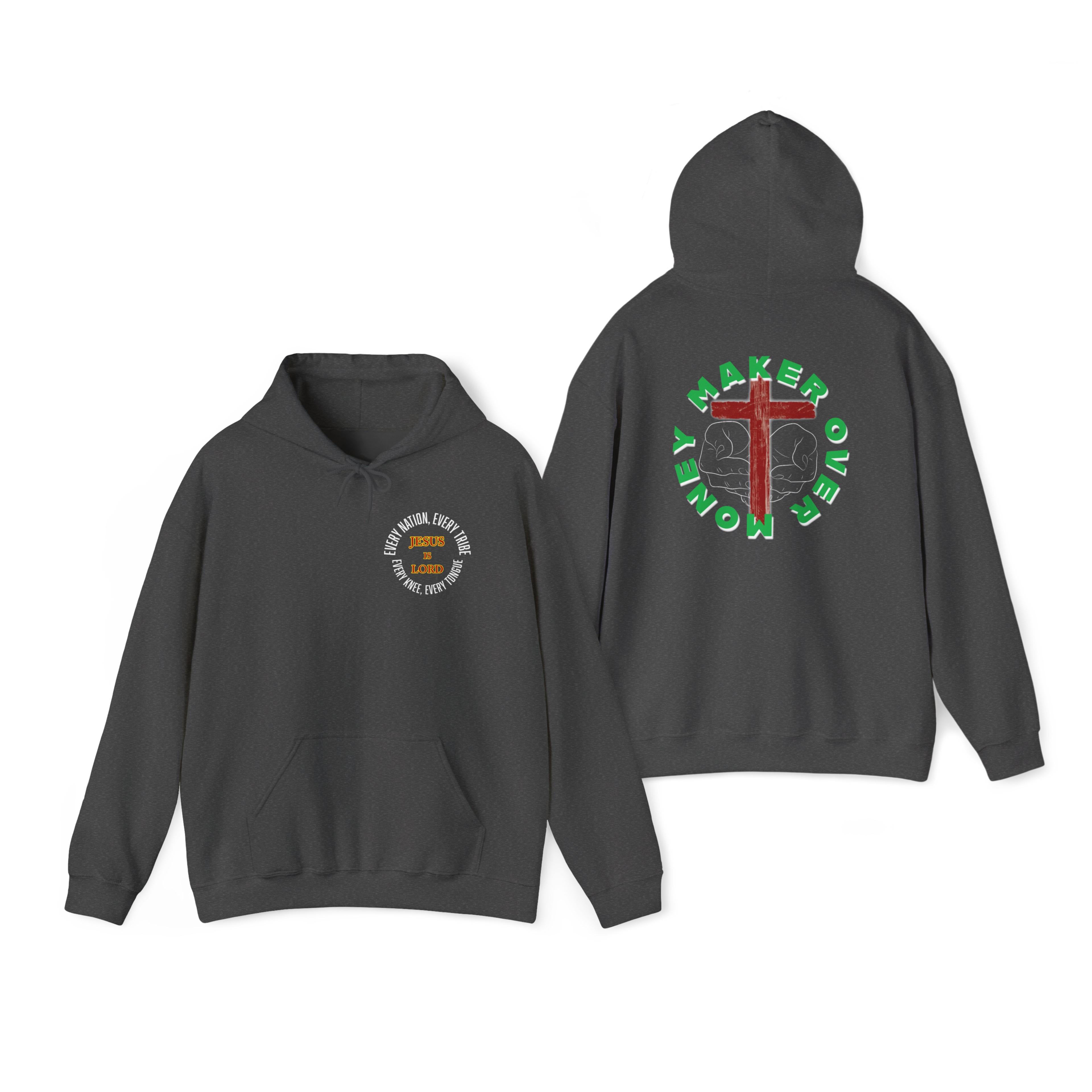 Kingdom First Hoodie – Jesus Is Lord / Maker Over Money