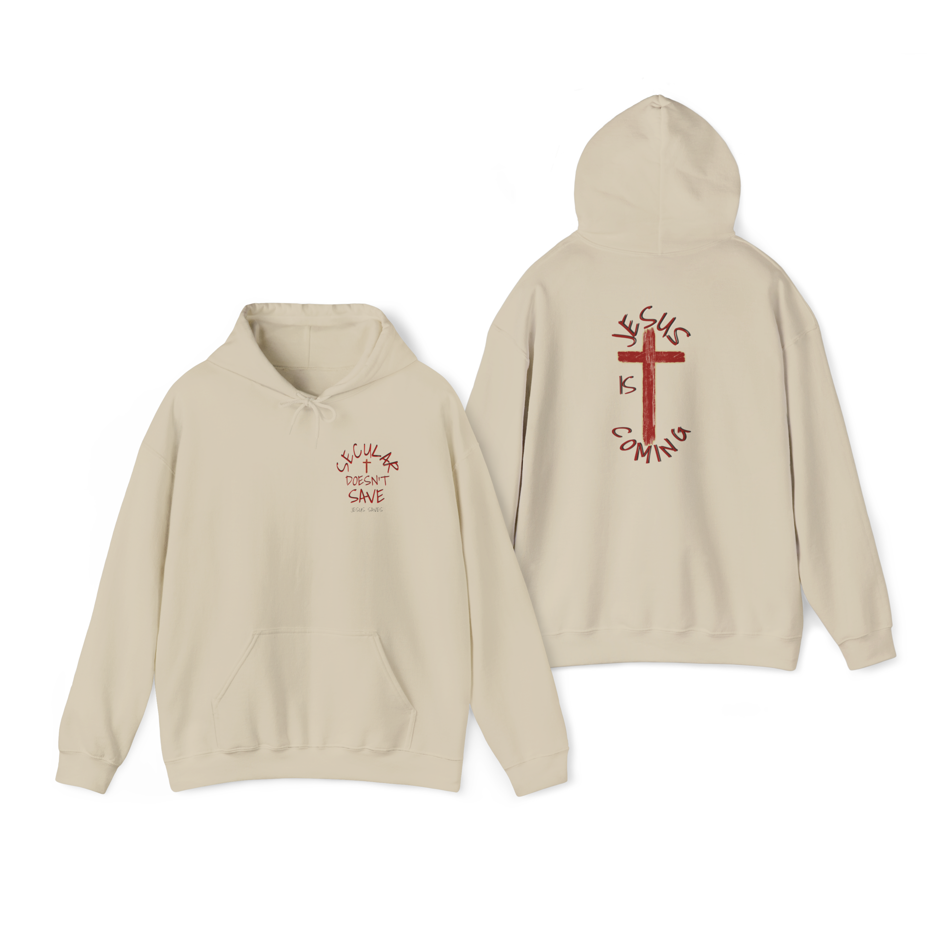 Jesus Is Coming, Secular Doesn’t Save –  Bold Witness Hoodie