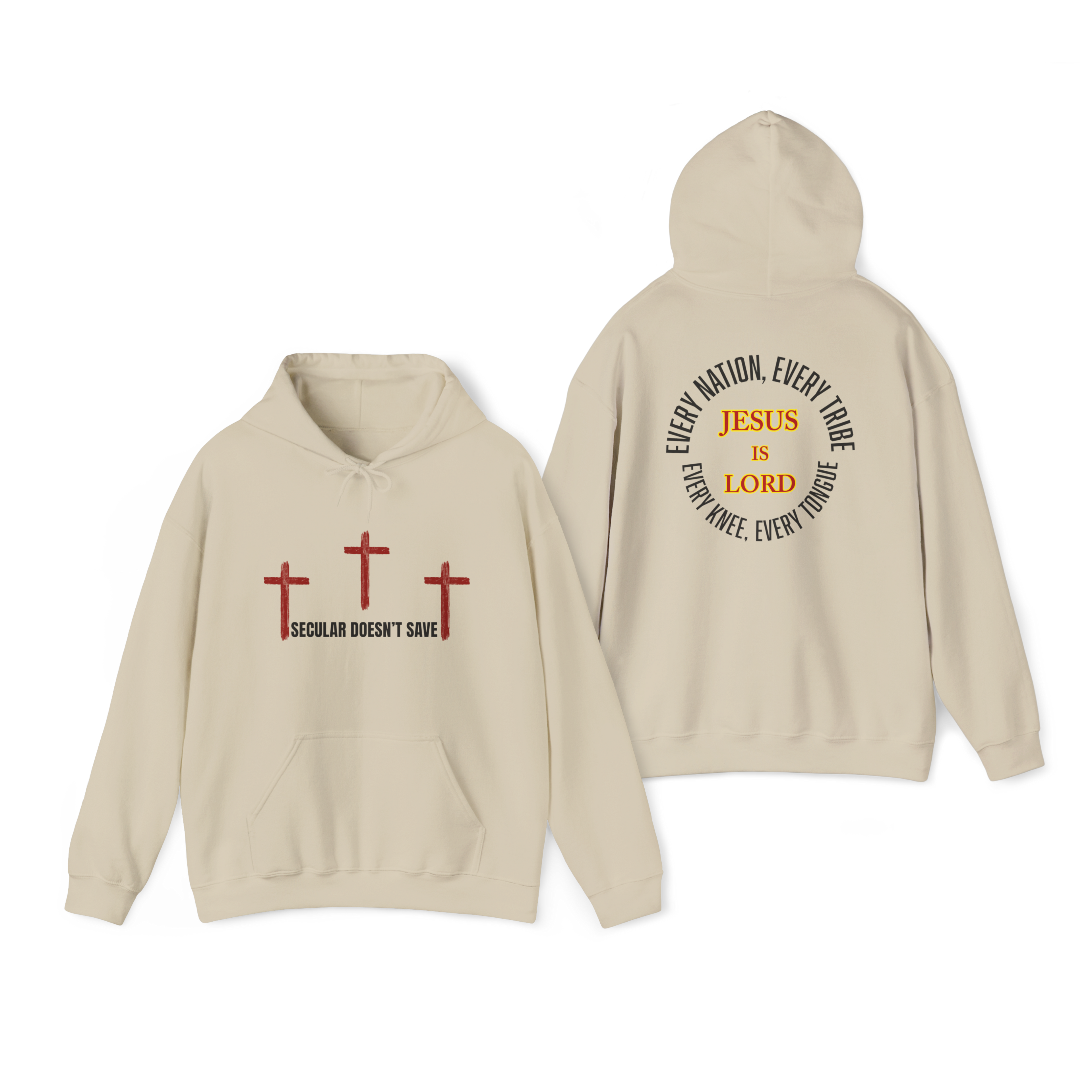 The Cross For Our Salvation, Jesus Is Lord  –  Faith Hoodie
