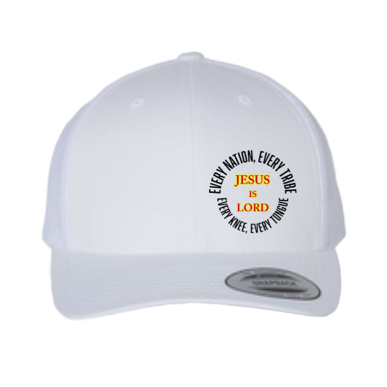 Jesus Is Lord Trucker Hat — Retro Faith Mesh Cap