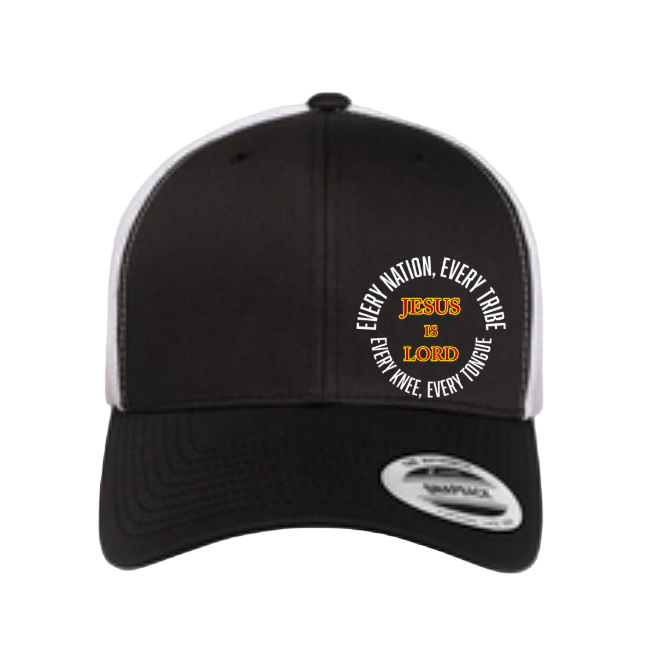 Jesus Is Lord Trucker Hat — Retro Faith Mesh Cap
