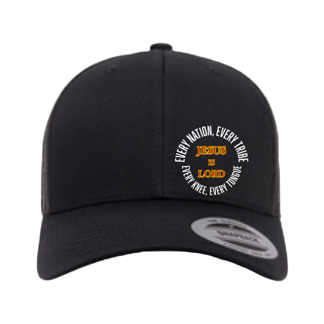 Jesus Is Lord Trucker Hat — Retro Faith Mesh Cap