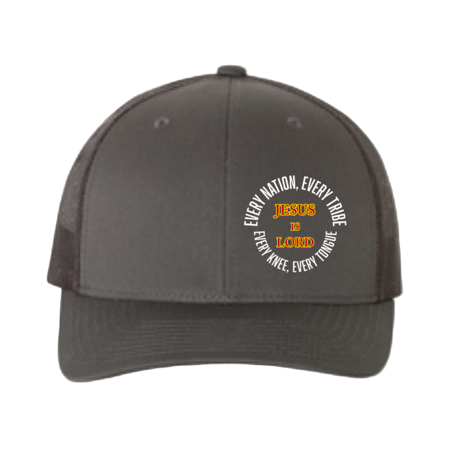 Jesus Is Lord Trucker Hat — Retro Faith Mesh Cap