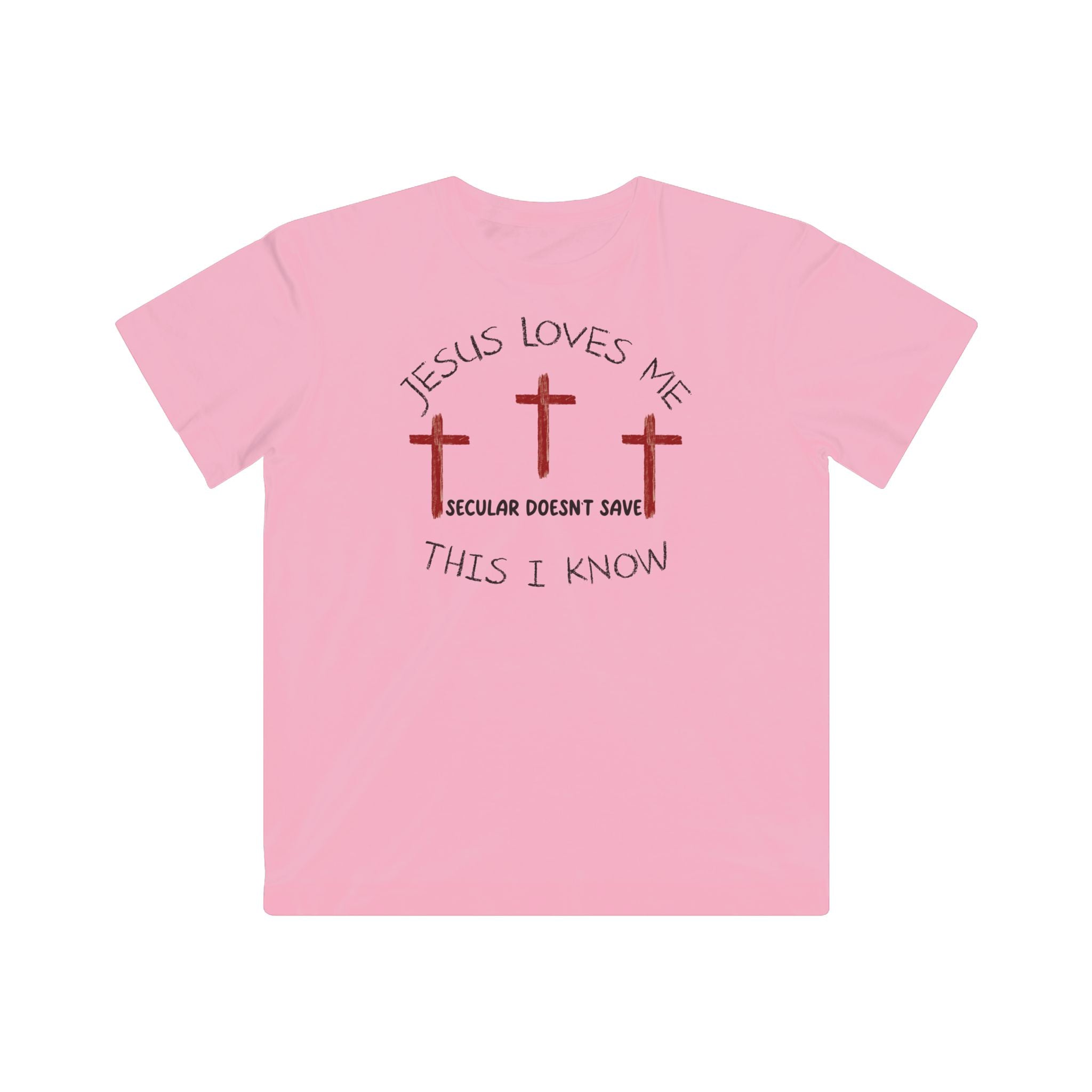 Kids Jersey Tee “Jesus Loves Me” Christian T-Shirt