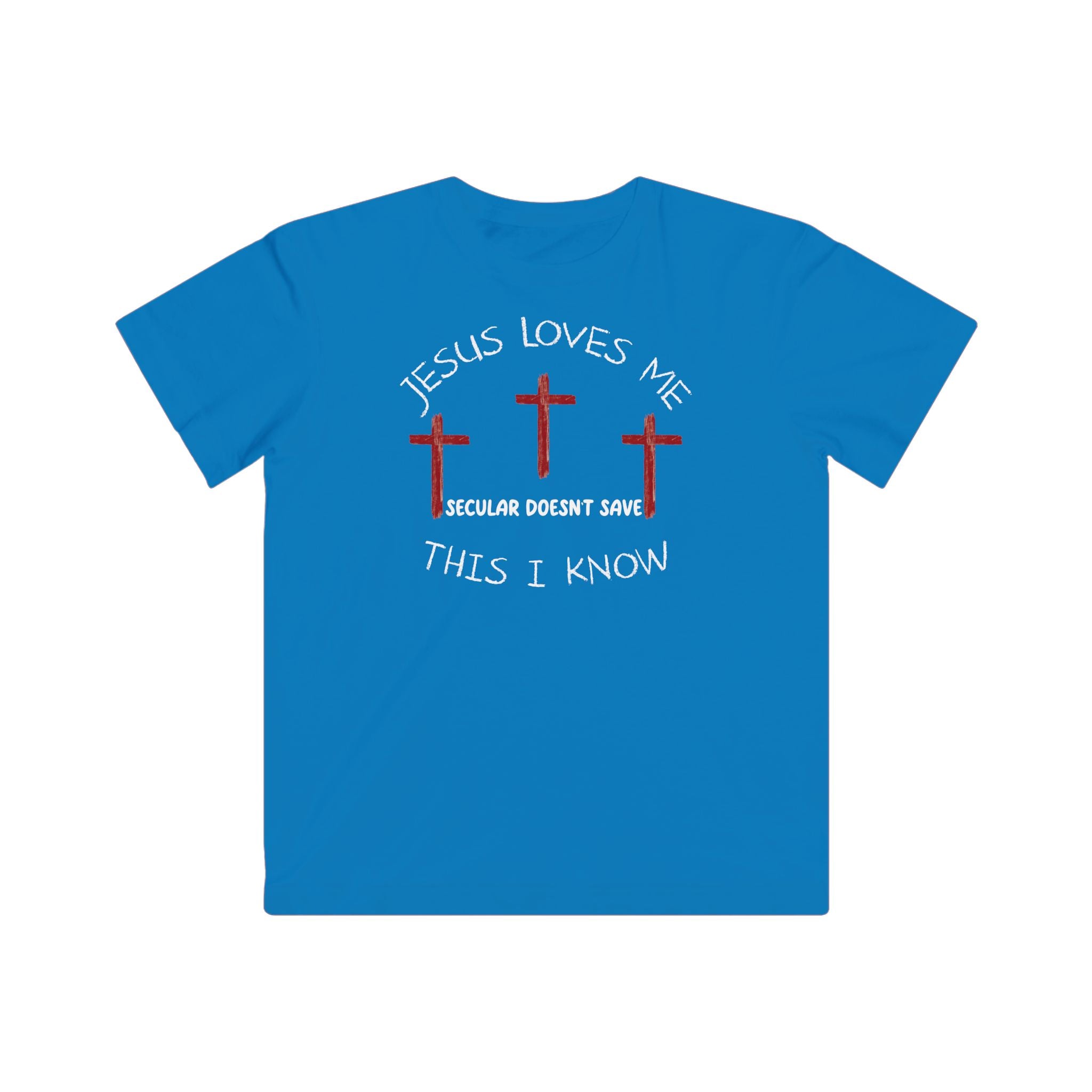Kids Jersey Tee “Jesus Loves Me” Christian T-Shirt