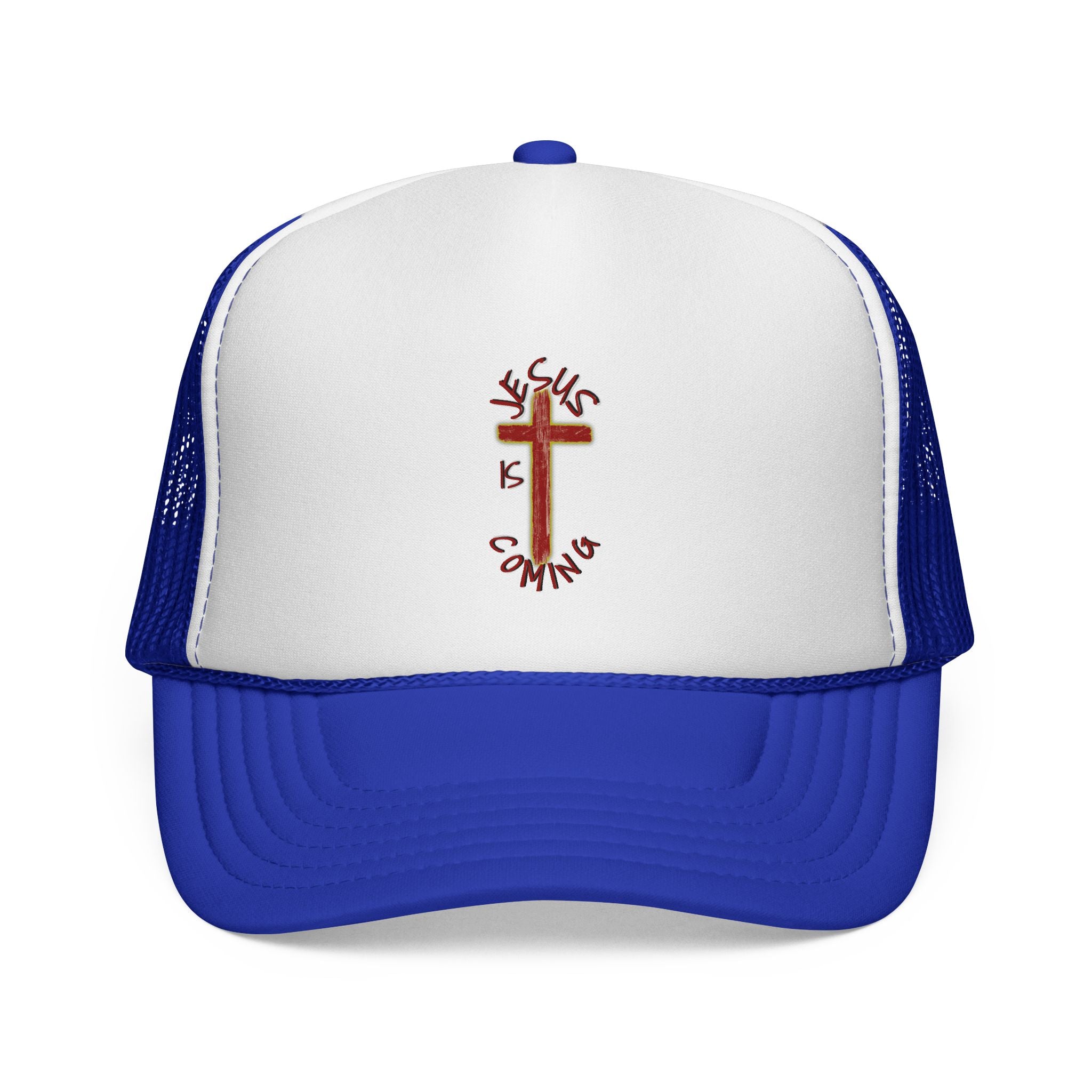Jesus Is Coming Trucker Cap – Christian Cross Mesh Hat
