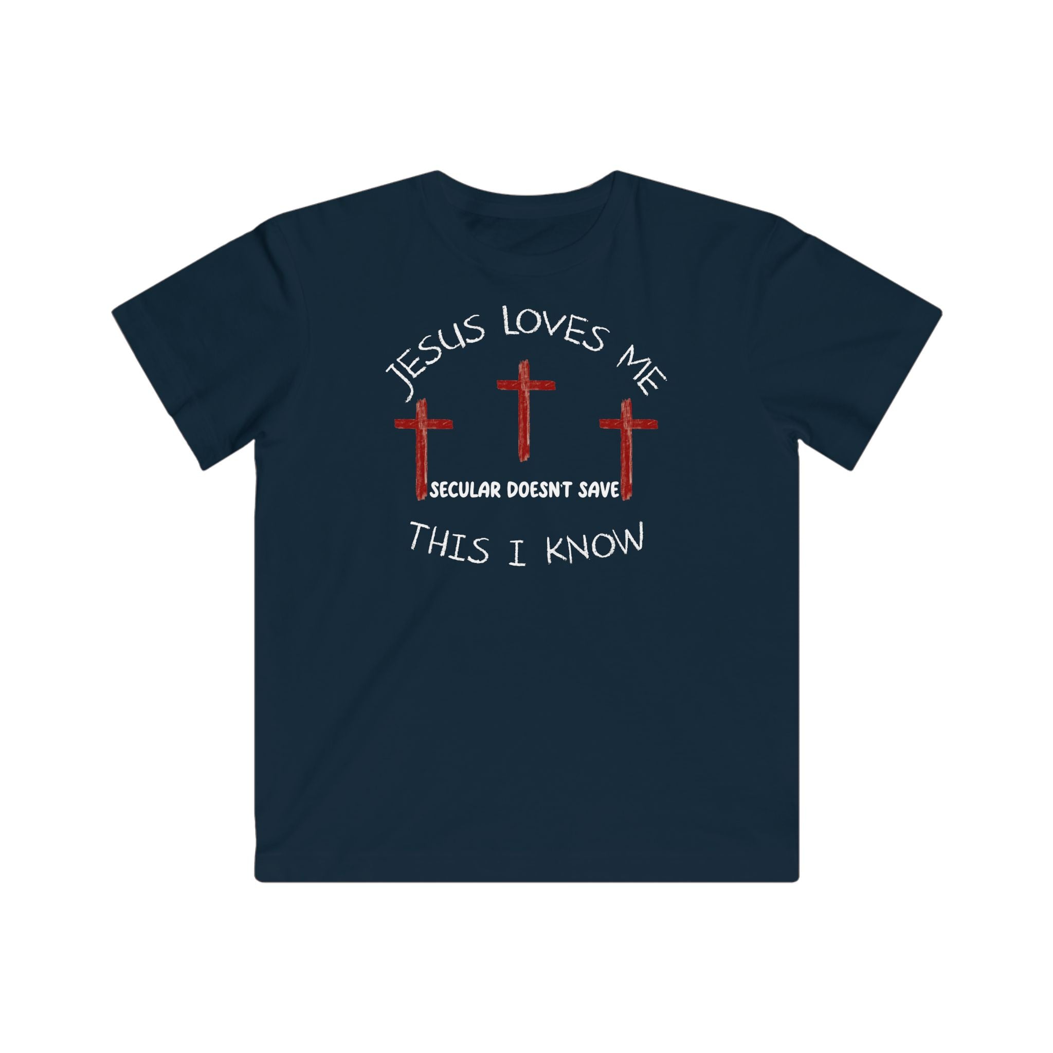 Kids Jersey Tee “Jesus Loves Me” Christian T-Shirt